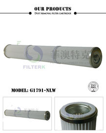 Do filtro industrial da poeira do poliéster dimensão cilíndrica da linha 120 * 72 * 913mm