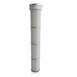 Carregador superior de aço sacos de filtro plissados com o tampão de extremidade inferior de aço galvanizado
