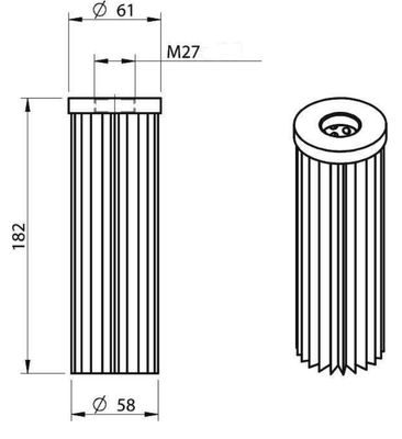 Replacment 114056 Piab Pleated Cartridge Filter Element For Vacuum Conveyors Polyester PTFE Material