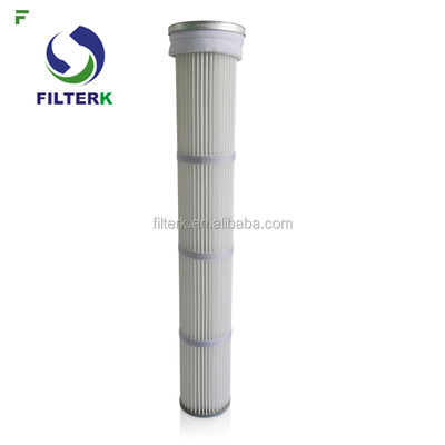 Filtro de jato de pulso de poliéster plissado 178 mm x 1000 mm 99,99% de eficiência
