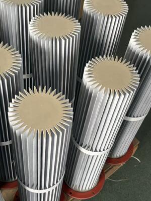 Cartucho de filtro de metal plissado de aço inoxidável de montagem de flange, reutilizável, lavável, elemento de filtro industrial dobrado