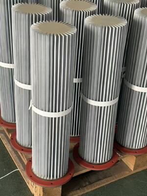 Cartucho de filtro de metal plissado de aço inoxidável de montagem de flange, reutilizável, lavável, elemento de filtro industrial dobrado