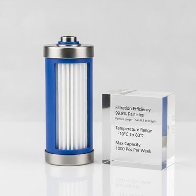 Eficiência de filtragem 998% Partículas maiores que 03 a 05um Cartucho Filtro de elemento Faixa de temperatura Minus 10°C a 80°C Capacidade máxima 1000 Pcs por semana